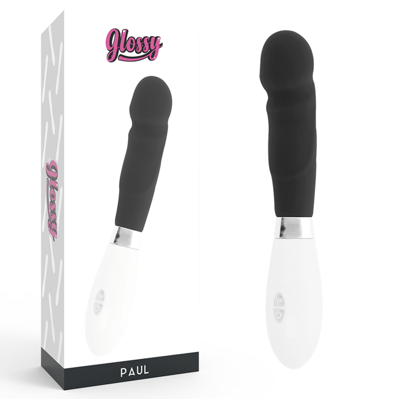 Glossy Paul Vibratore Punto G Ergonomico in Nero Premium