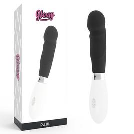Glossy Paul Vibratore Punto G Ergonomico in Nero Premium