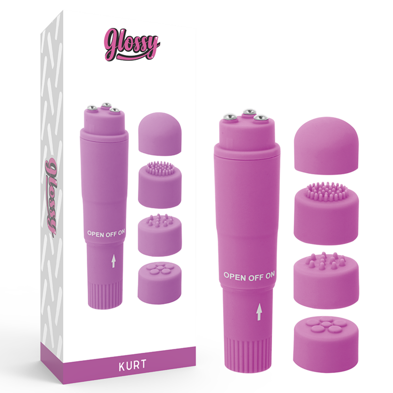 Glossy Kurt Pocket Mini Vibratore Viola in Silicone Premium