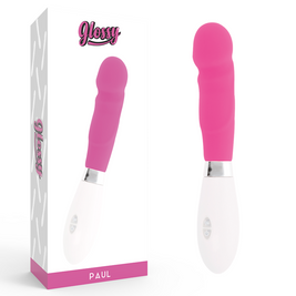Glossy Paul Vibratore Punto G in Silicone Rosa Premium