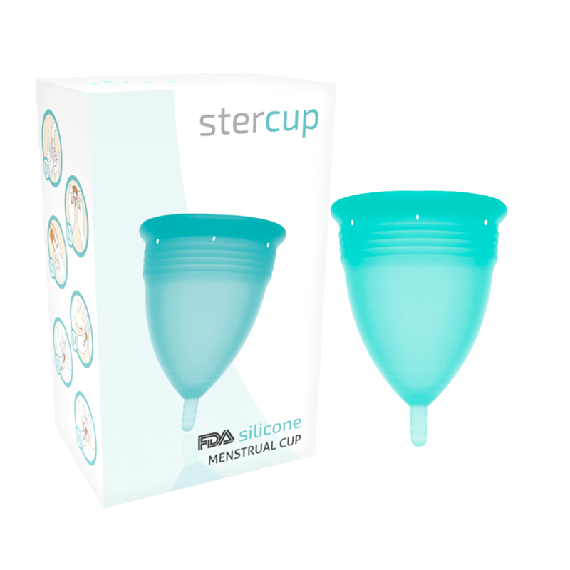 Stercup - Coppa Mestruale In Silicone Fda Acquamarina - Taglia S