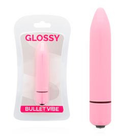 Glossy Rosa Vibe Sottile Mini Vibratore in Silicone Premium