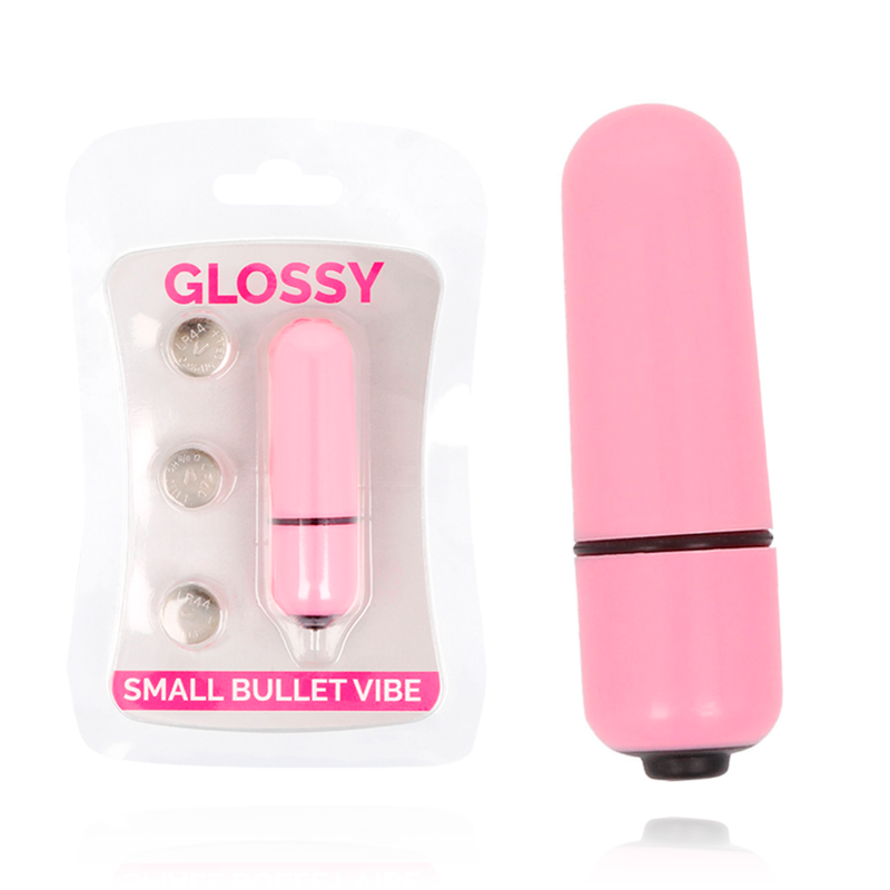 Glossy Mini Bullet Vibratore Rosa in Silicone Body-Safe