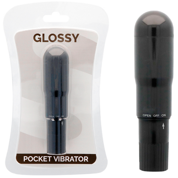 Glossy Mini Vibratore Tascabile Nero Premium | Syriox