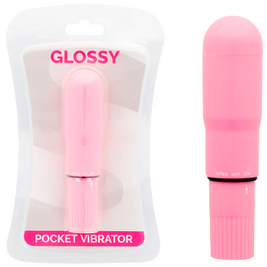Glossy Mini Vibratore Tascabile Rosa in Silicone Premium