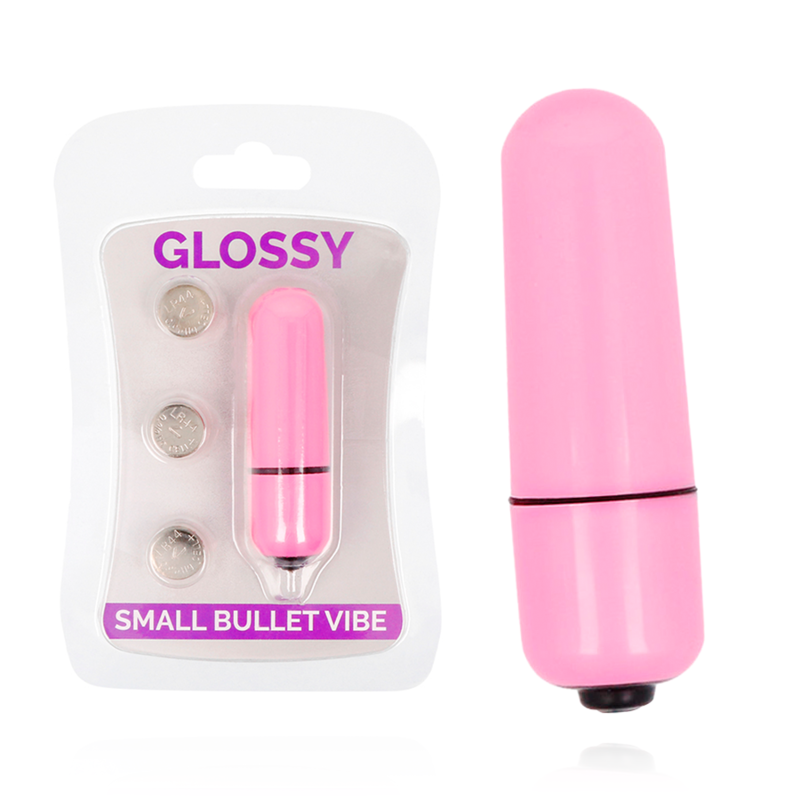 Glossy Mini Vibratore Bullet Deep Rose in Silicone Premium