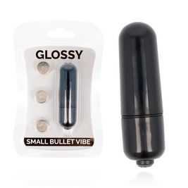 Glossy Mini Bullet Vibratore Compatto Nero Body-Safe
