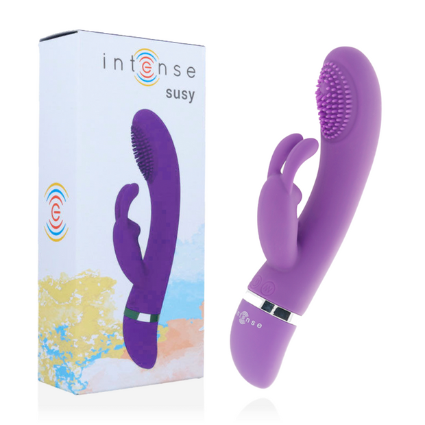 Intense Susy Vibratore Rabbit Oscillante in Silicone Lilla