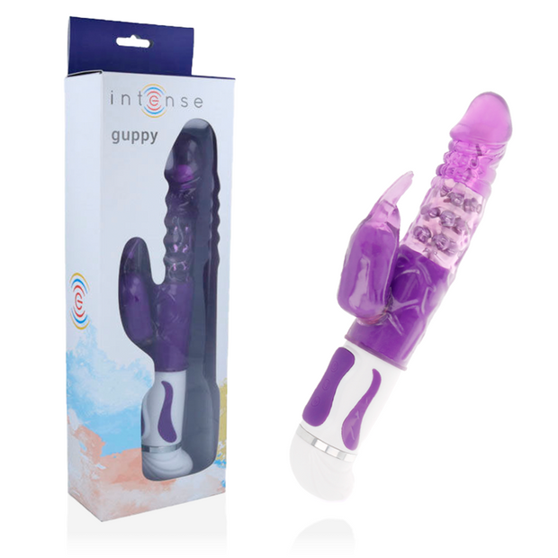 Intense Guppy Lilla Vibratore Rabbit Rotante in Silicone