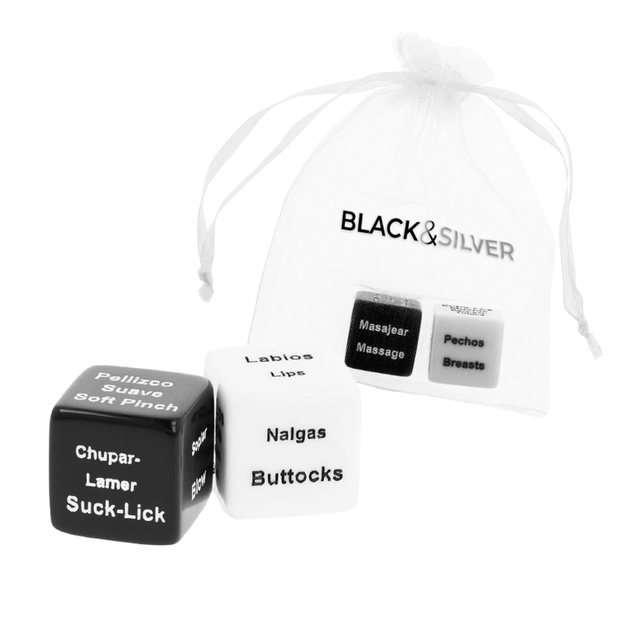 Black&Silver Dadi per Coppie Bilingue - Gioco Intimo Premium - immagine 2