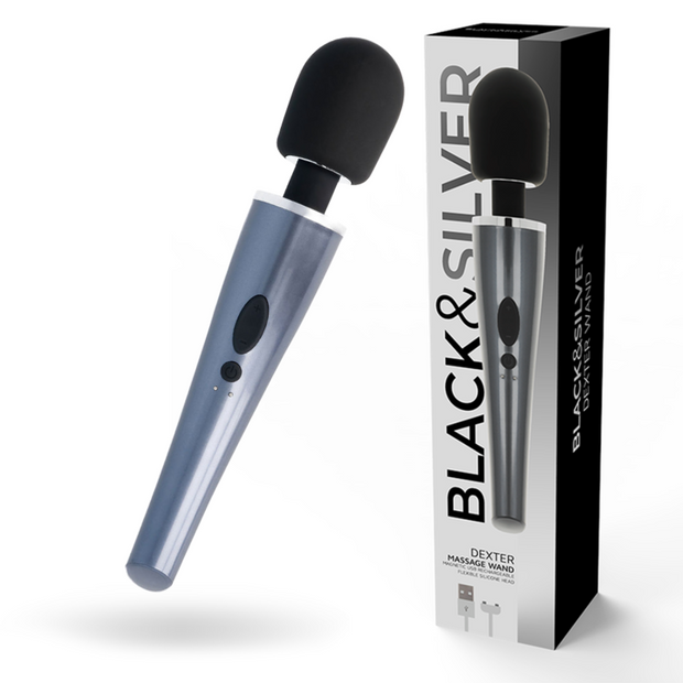 Black&Silver Dexter Wand Massaggiatore Premium Ricaricabile