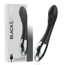Black&Silver Kilian Vibratore Punto G in Silicone Premium
