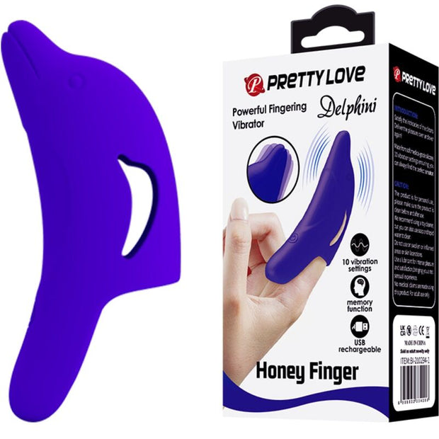 Pretty Love Delphini Stimolatore da Dito Mini Vibratore Blu