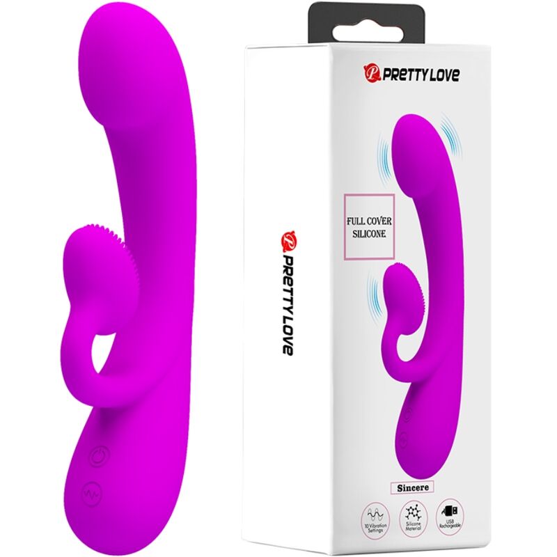 Pretty Love - Vibratore Sincero E Succhiatore Per Clitoride In Silicone Viola