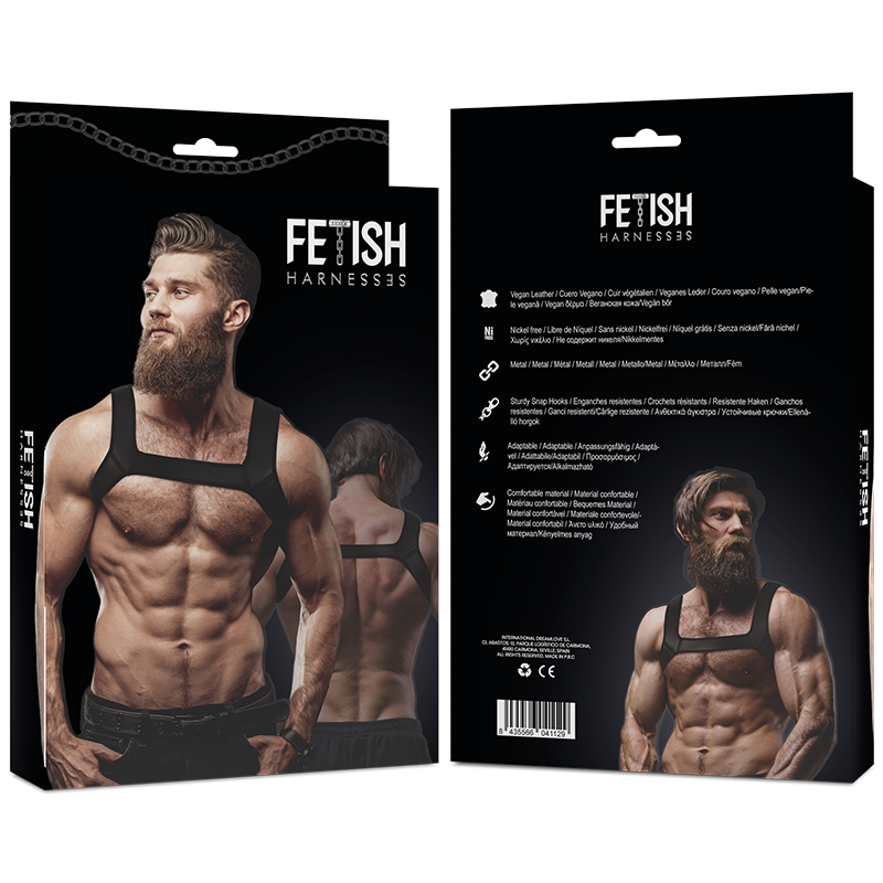 Atteggiamento Sottomesso Fetish - Imbracatura Toracica In Neoprene Per Uomo Taglia L