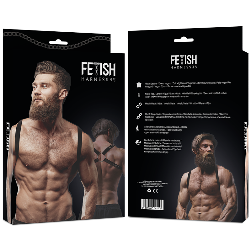 Atteggiamento Sottomesso Fetish - Imbracatura Posteriore In Ecopelle Da Uomo