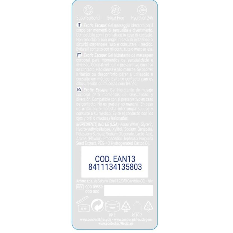 Control - 2 In 1 Massaggio E Piacere Exotic 200 Ml
