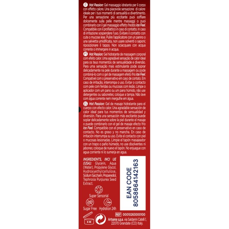 Control Hot Passion Gel 3 in 1 Lubrificante Massaggio 200ml - immagine 2