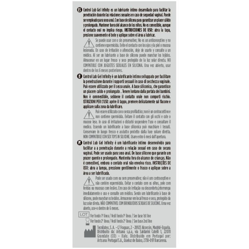 Control Infinity Lubrificante in Silicone Premium 75ml - immagine 2