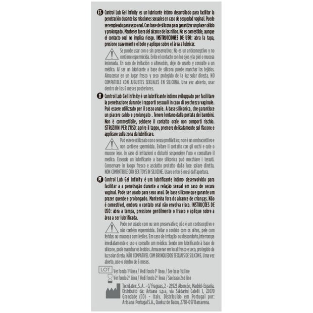 Control Infinity Lubrificante in Silicone Premium 75ml - immagine 2