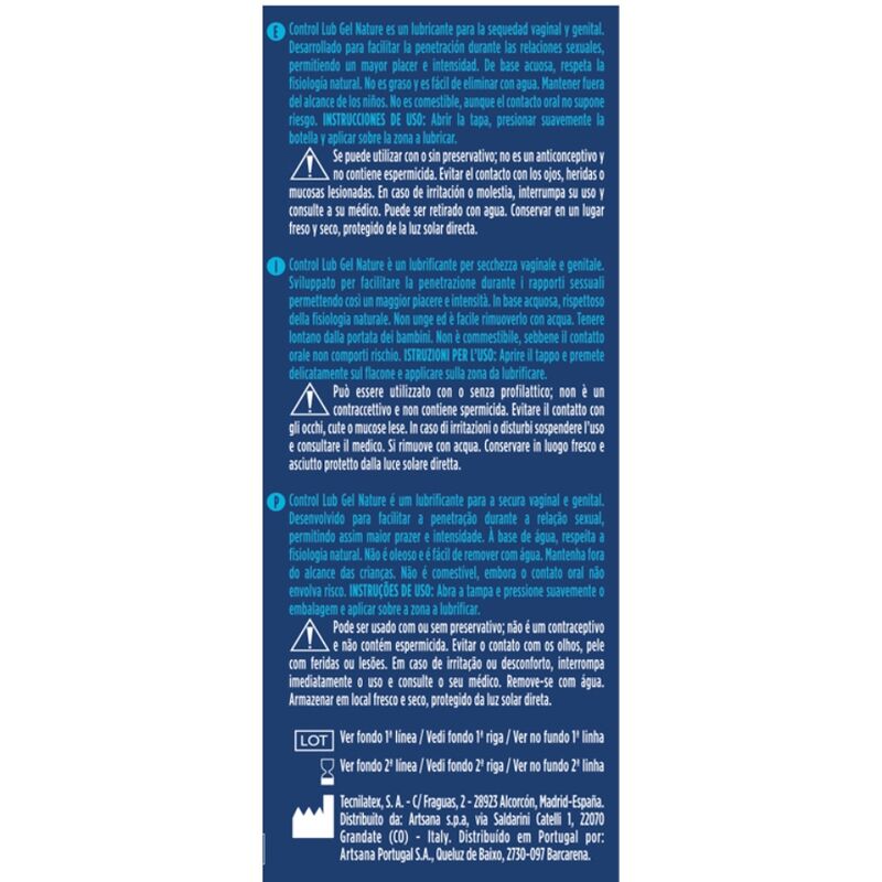 Control - Lub Gel Lubrificante Naturale 75 Ml
