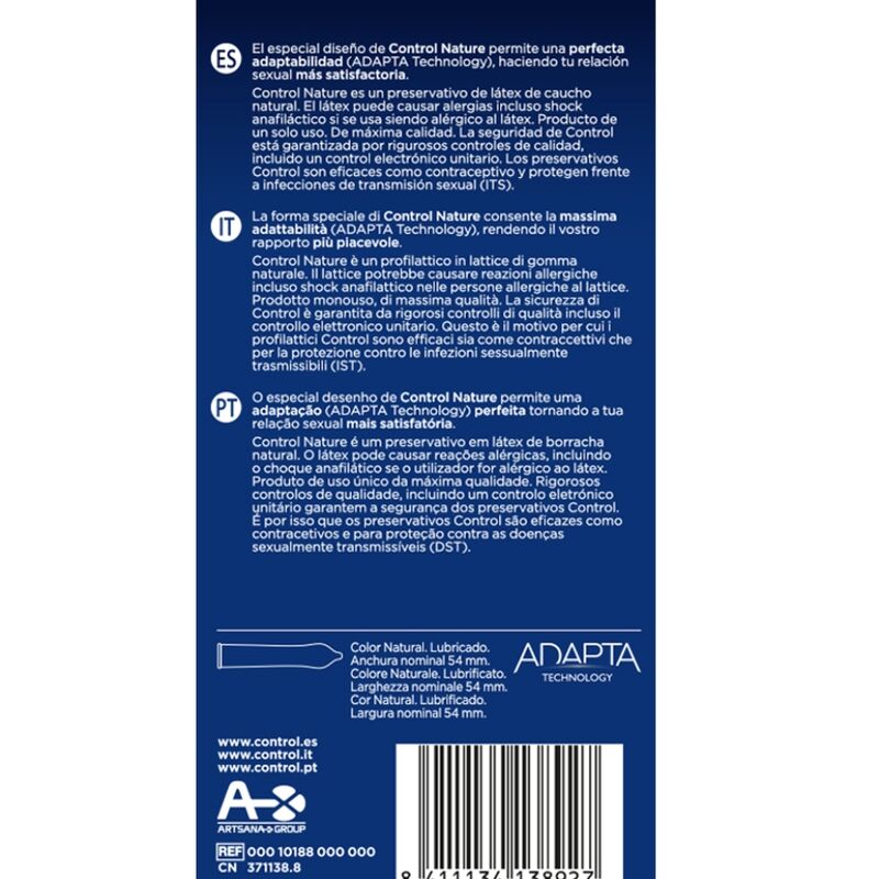 Controllo - Adapta Nature Preservativi 6 Unità