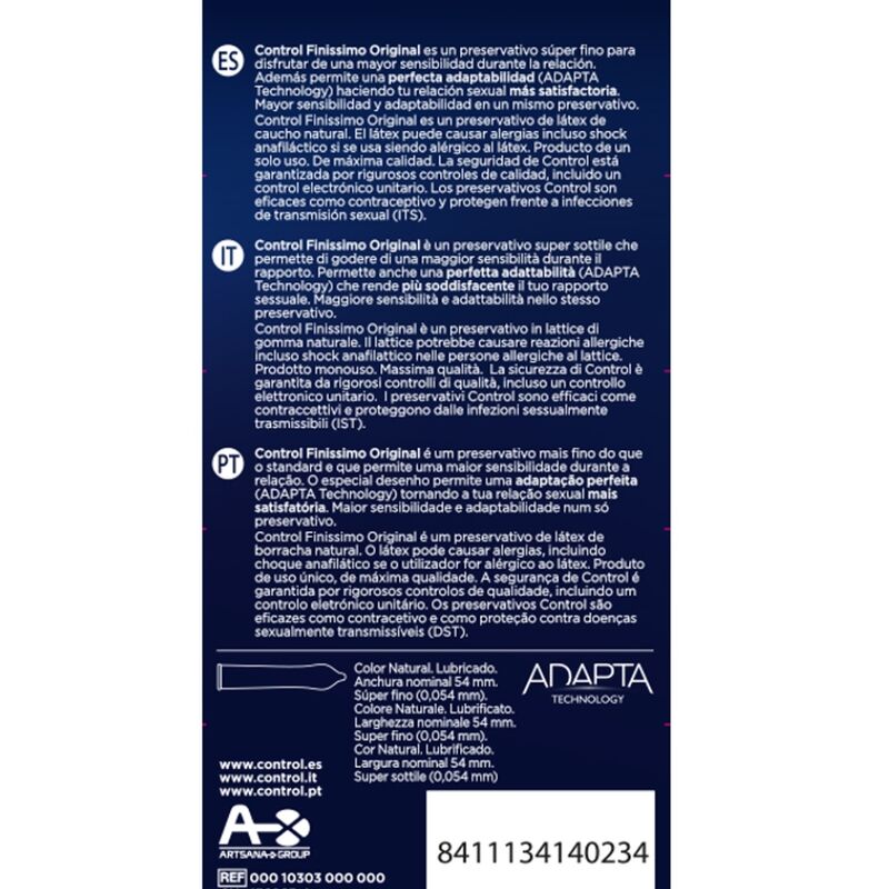 Control Finissimo Originale - Preservativi Sottili 6 Unità - immagine 2