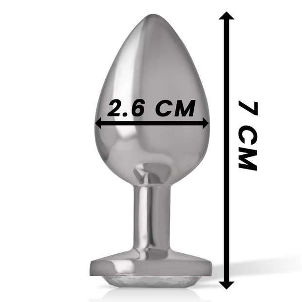Intenso - Plug Anale In Alluminio Con Cuore Bianco Taglia S