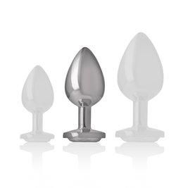 Intense - Plug Anale In Alluminio Cuore Bianco Taglia M