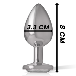 Intense - Plug Anale In Alluminio Cuore Bianco Taglia M