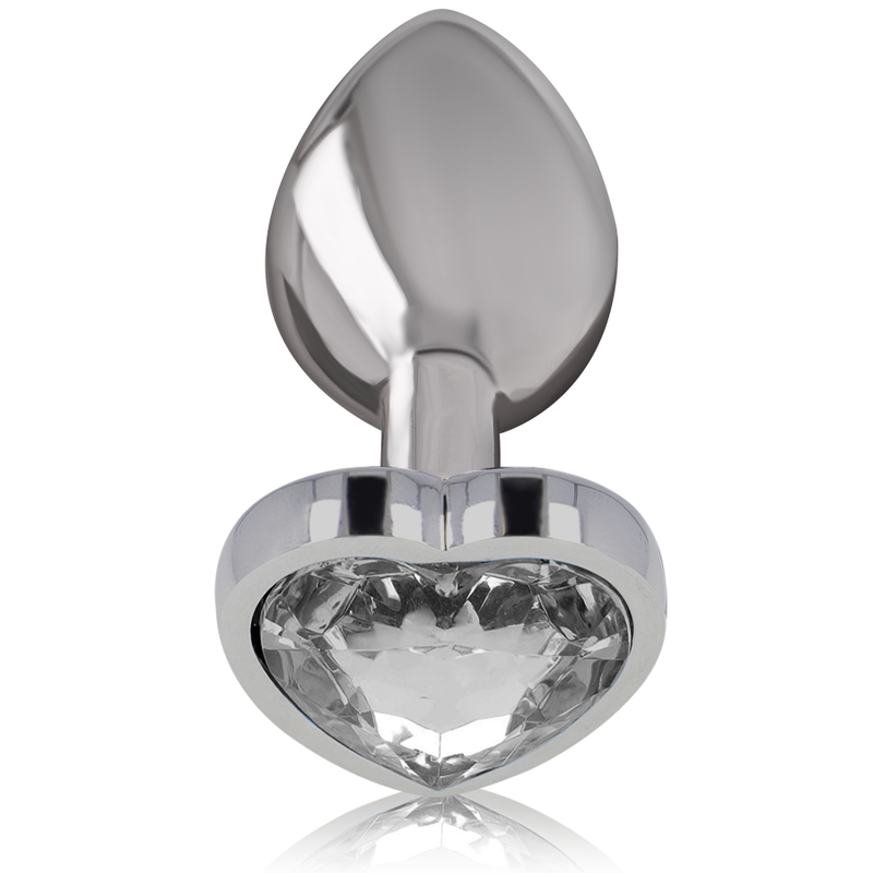 Intense - Plug Anale Metallo Alluminio Cuore Bianco Taglia L