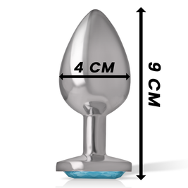Intense - Plug Anale In Alluminio Cuore Blu Taglia L