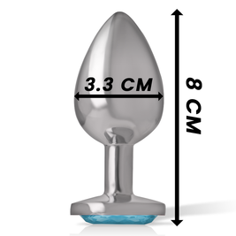 Intense - Plug Anale In Alluminio Cuore Blu Taglia M