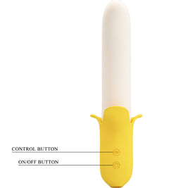PRETTY LOVE - BANANA GEEK SUPER POWER 7 VIBRAZIONI SU E GIÙ SILICONE NERO