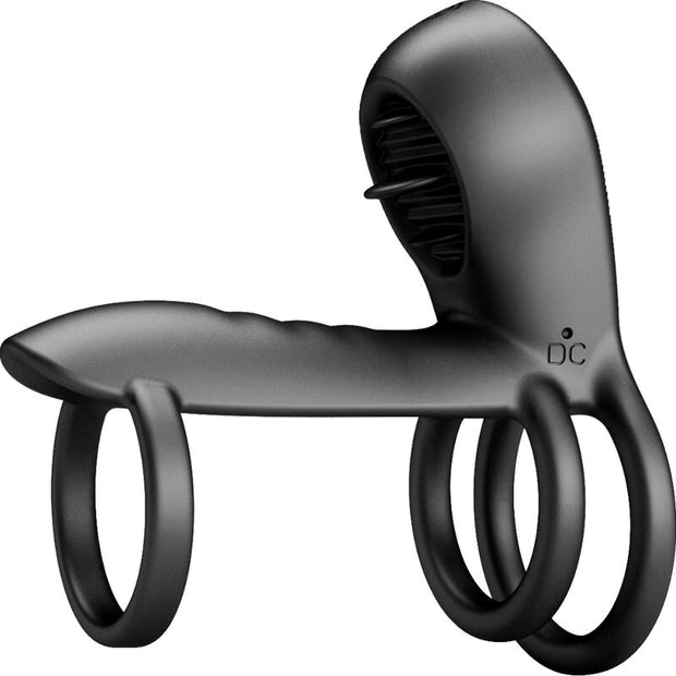Pretty Love - Guaina Per Pene Jammy 12 Vibrazioni Con Lingua In Silicone Ricaricabile