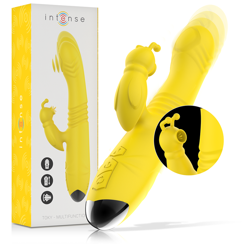Intense Toky Up & Down Vibratore Hi-Tech con Stimolatore Giallo