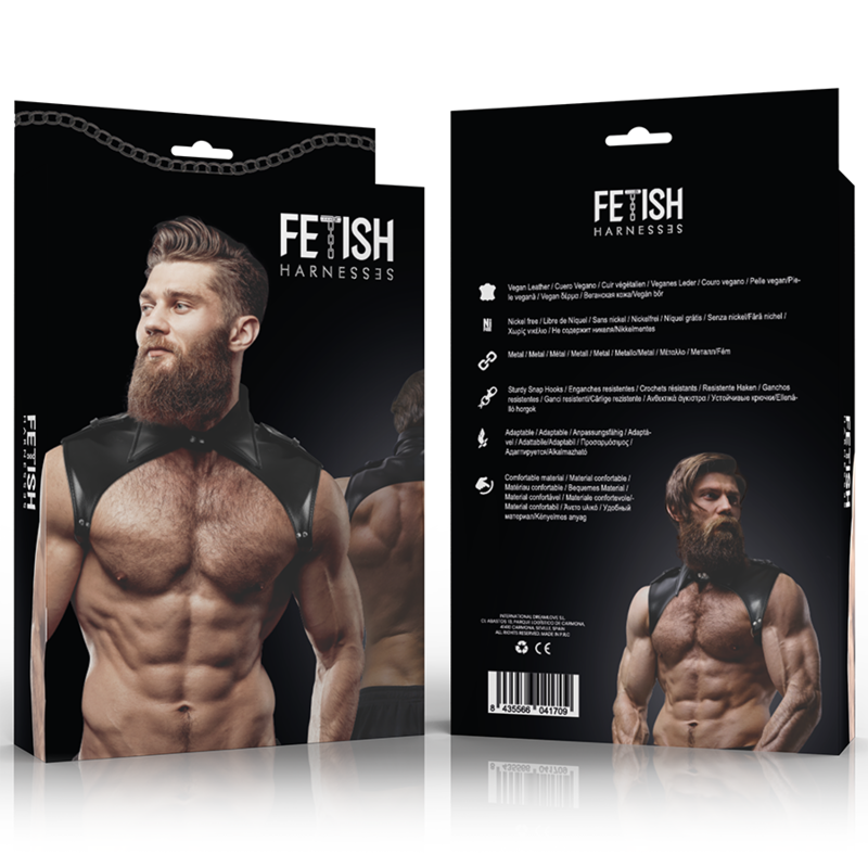 Atteggiamento Sottomesso Fetish - Imbracatura Per Il Collo Regolabile In Ecopelle Mens Brigade