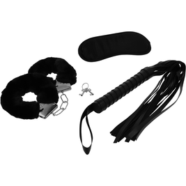 Intenso - Set Da Gioco Erotico Fetish 1 Con Manette, Maschera Cieca E Fustigatore