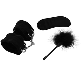 Intenso - Set Da Gioco Erotico Fetish 2 Con Manette, Maschera Cieca E Solleticatore