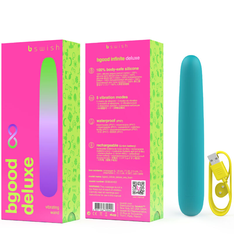 B Swish - Bgood Infinite Deluxe Vibratore Ricaricabile In Silicone Blu