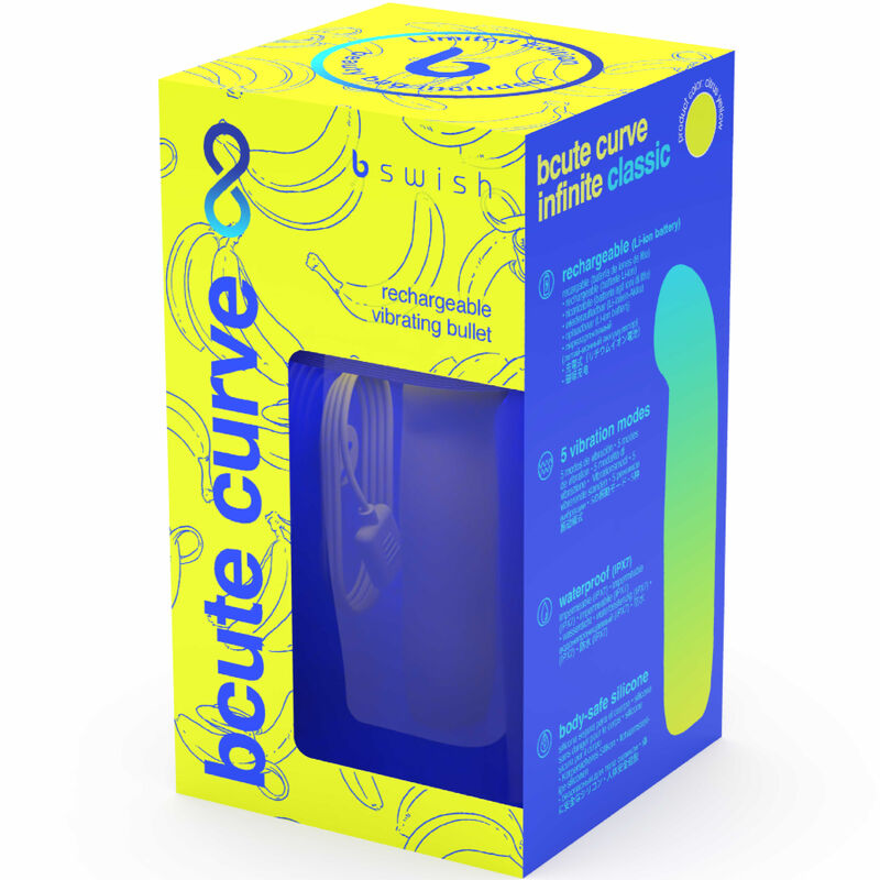 B Swish - Bcute Curve Infinite Classic Edizione Limitata Vibratore In Silicone Ricaricabile Giallo