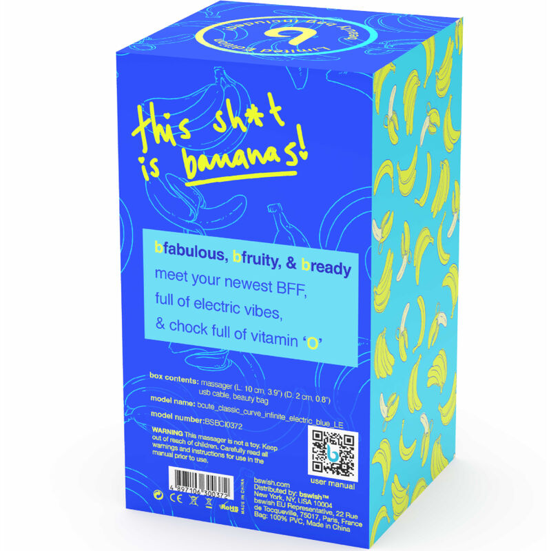 B Swish - Bcute Curve Infinite Classic Edizione Limitata Vibratore Ricaricabile In Silicone Blu