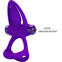 PRETTY LOVE - ANELLO VIBRATORE 10 VIBRAZIONI IN SILICONE VIOLETTO