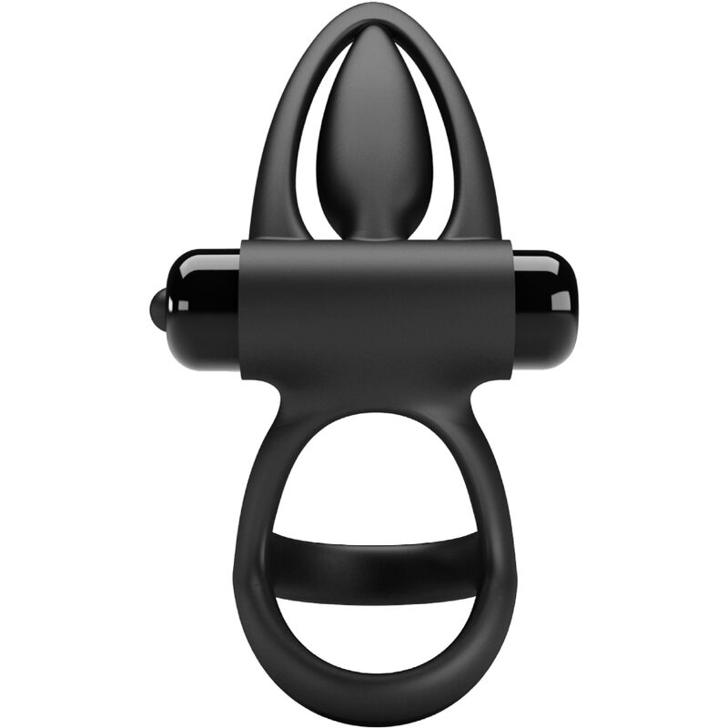 Pretty Love - Anello Vibrante 10 Vibrazioni Silicone Nero
