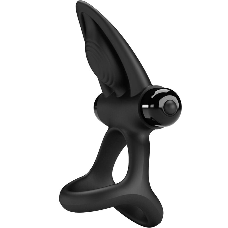 Pretty Love - Anello Vibrante 10 Vibrazioni Silicone Nero