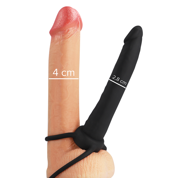 Mitologia - Dildo Anale Cobi Onyx Con Anello Per Cazzo E Testicoli 13 Cm In Silicone