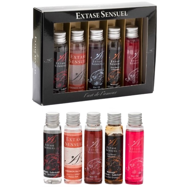 Extase Sensual Kit Massaggio Dolce Premium con Oli Essenziali