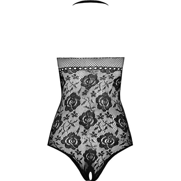 Passione - Bs094 Bodystocking Negro Talla Unica