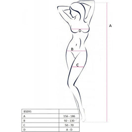Passione - Bs095 Bodystocking Rojo Talla Unica