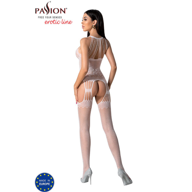 PASSION - BS095 BODYSTOCKING BIANCO TAGLIA UNICA
